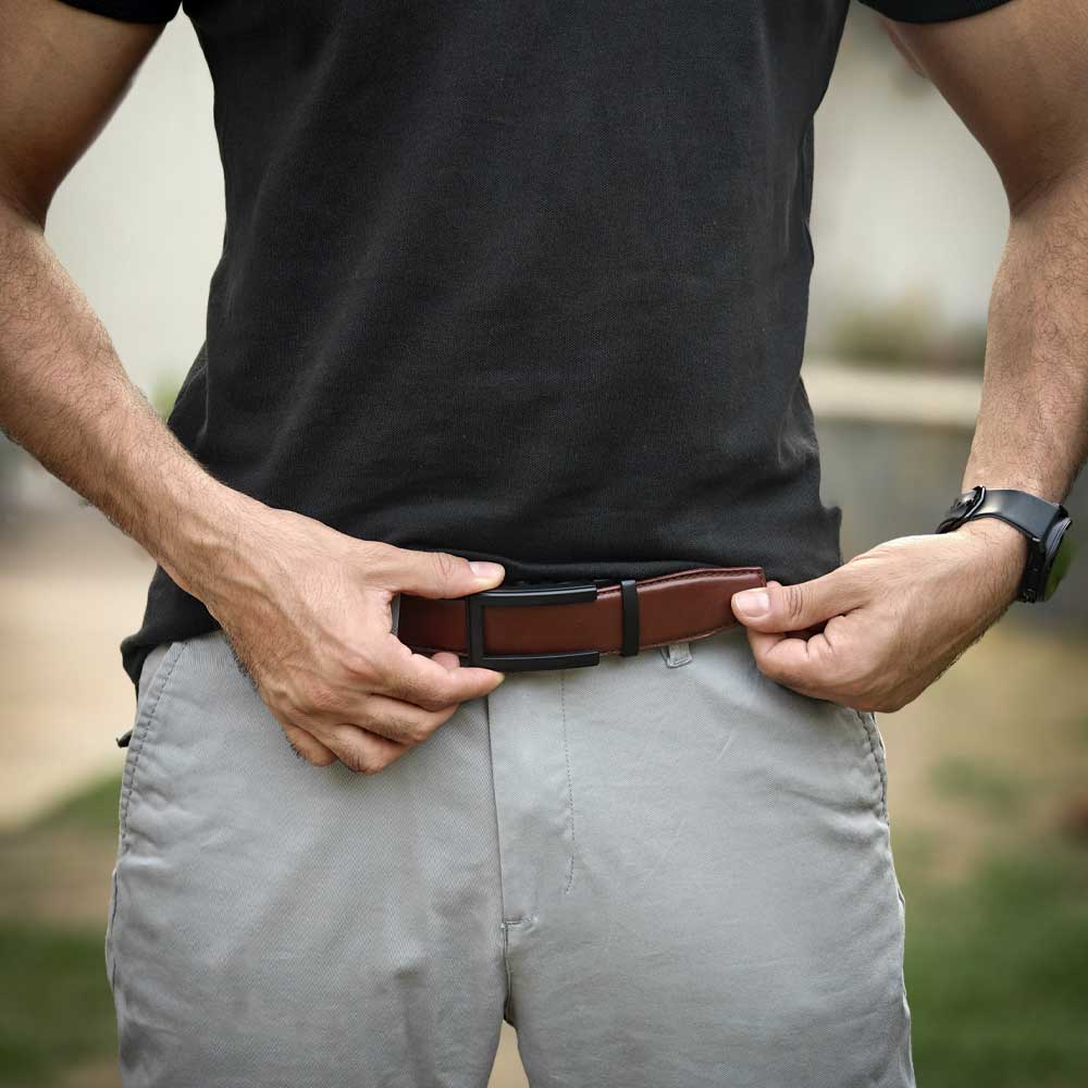 Classic Black - Top Grain No Hole Leather Belt