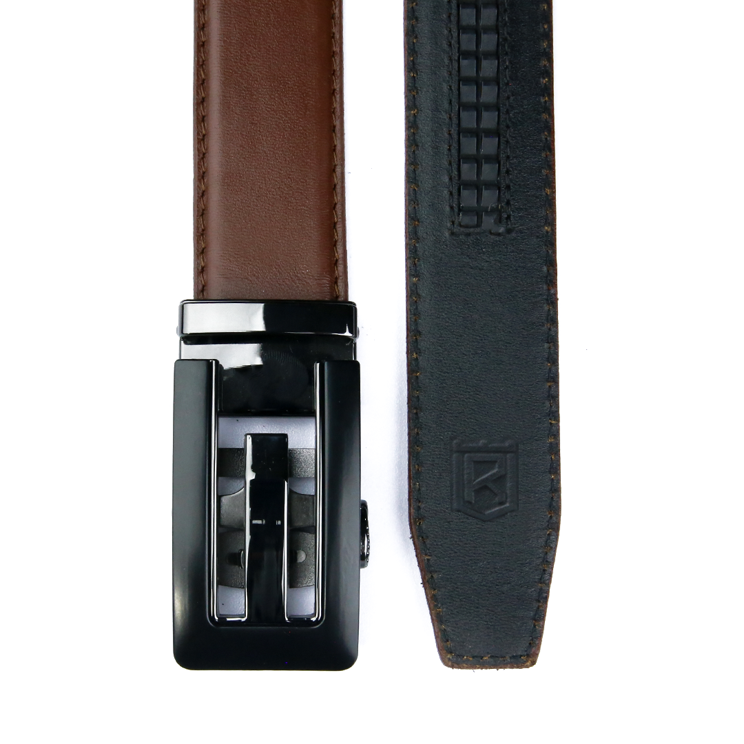 Charlie Black - Top Grain No Hole Leather Belt