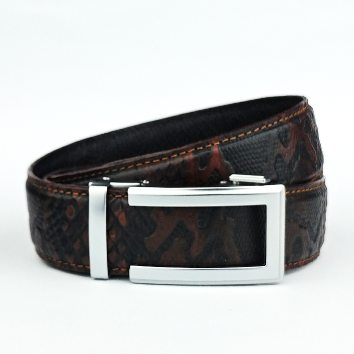 Classic Silver - Top Grain No-Hole Leather Belt