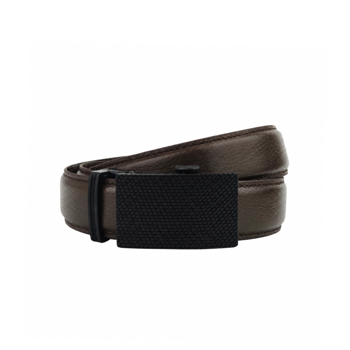 Patched Black - Top Grain No Hole Leather Belt