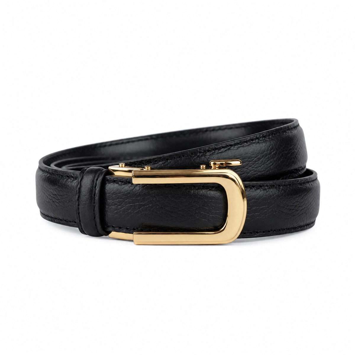 Gold Dune Black - No Hole Slim Belt
