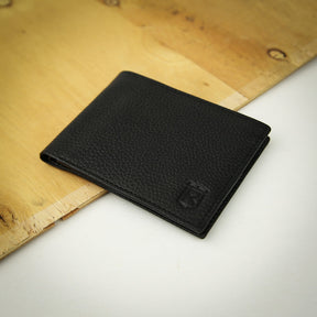 Textured Bi-Fold Slim Cow Leather Wallet