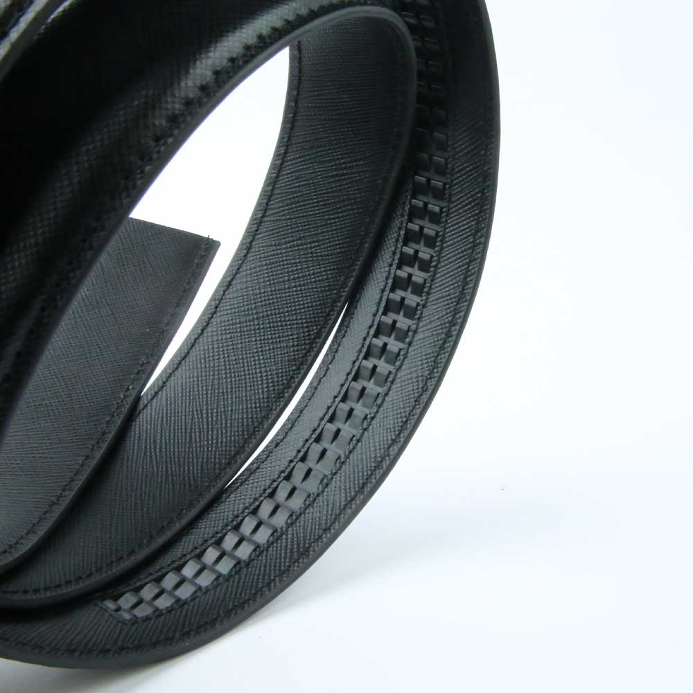 Charlie Black- Textured Black Italian Leather Belt