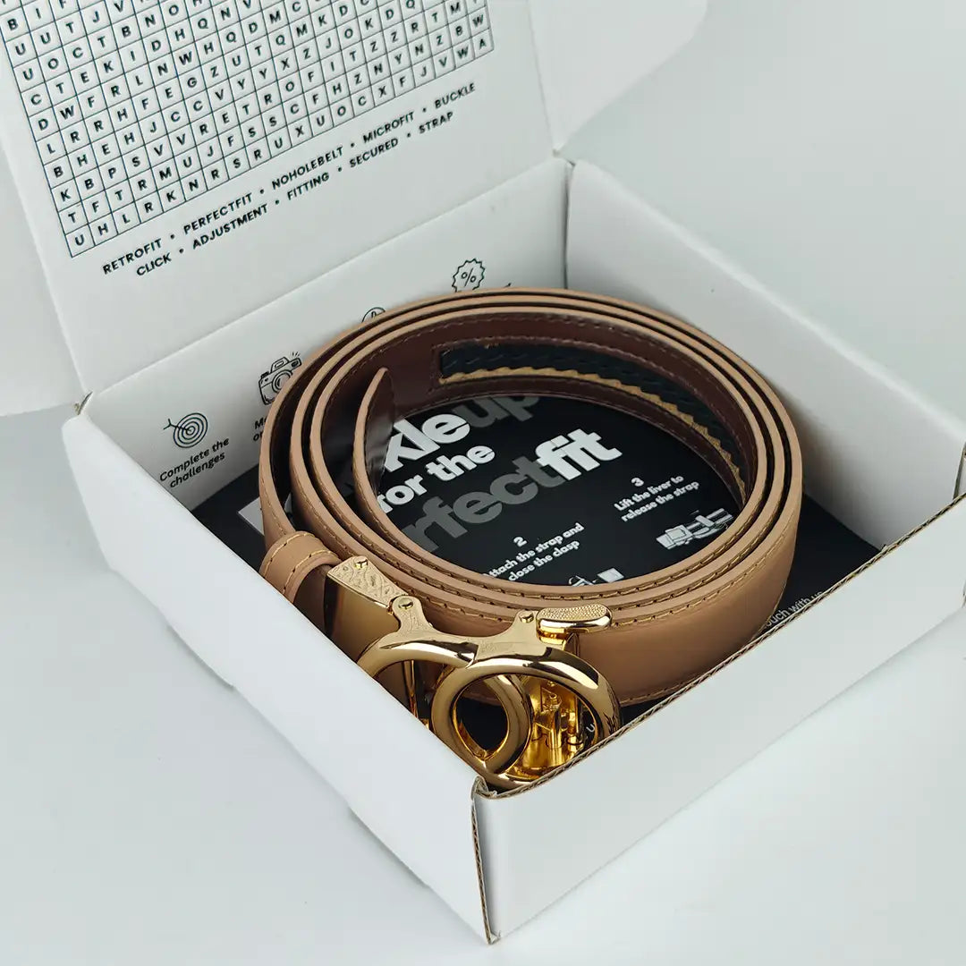 Gold Halo Nude -No Hole Slim  Belt