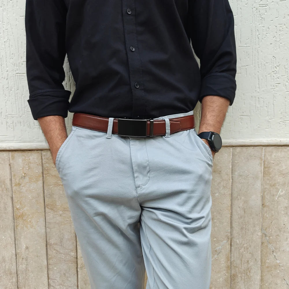 Battleship - Top Grain No Hole Leather Belt
