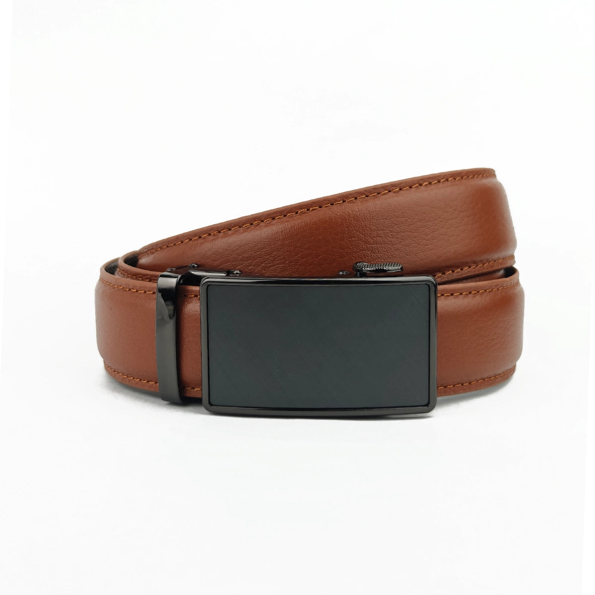 Gun Metal - Top Grain No Hole Leather Belt