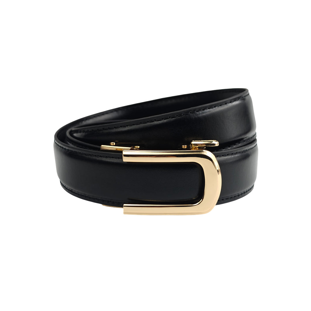 Gold Dune Black - No Hole Slim Belt