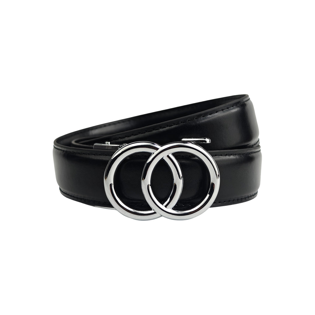 Chrome Halo Black- No Hole Slim Belt
