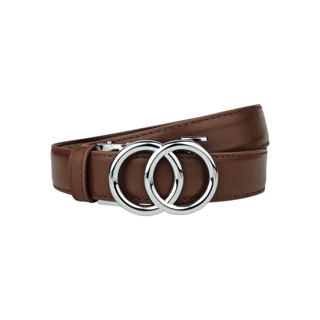 Chrome halo Mocca- No Hole Slim Belt