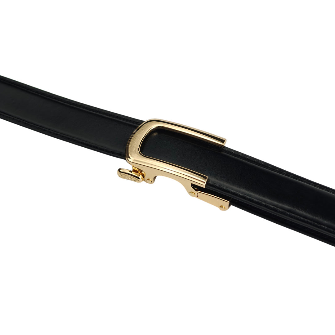 Gold Dune Black - No Hole Slim Belt