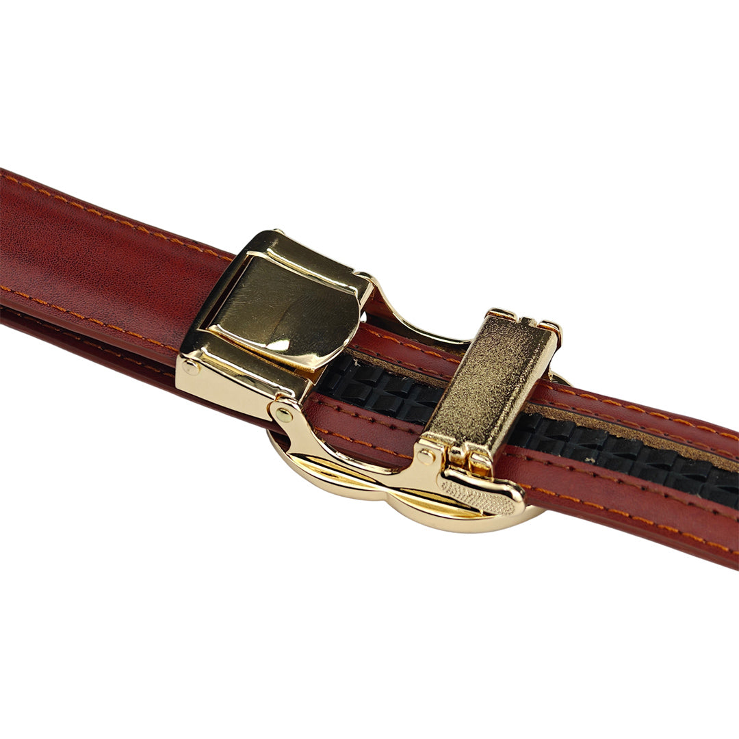 Gold Halo Rust- No Hole Slim Belt