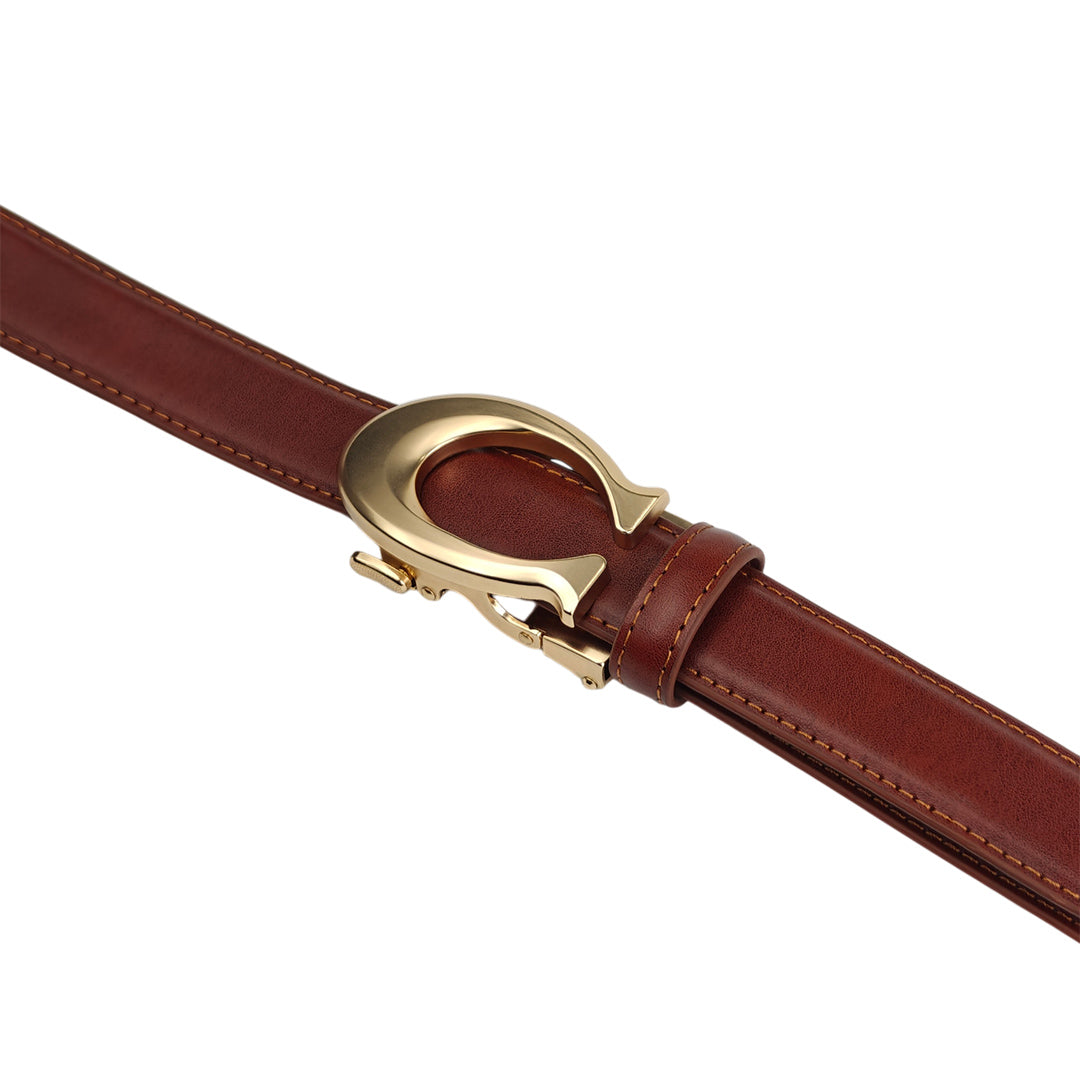 Curvy Gold Rust - No Hole Slim Belt