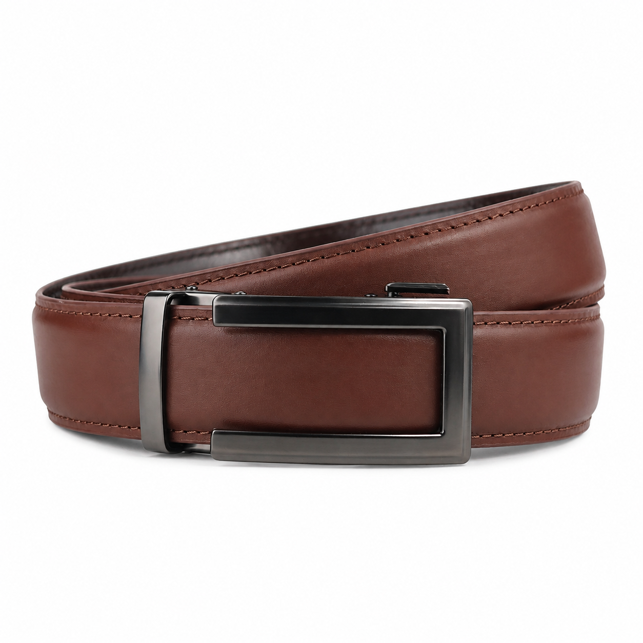 Classic Charcoal - Top Grain No Hole Leather Belt