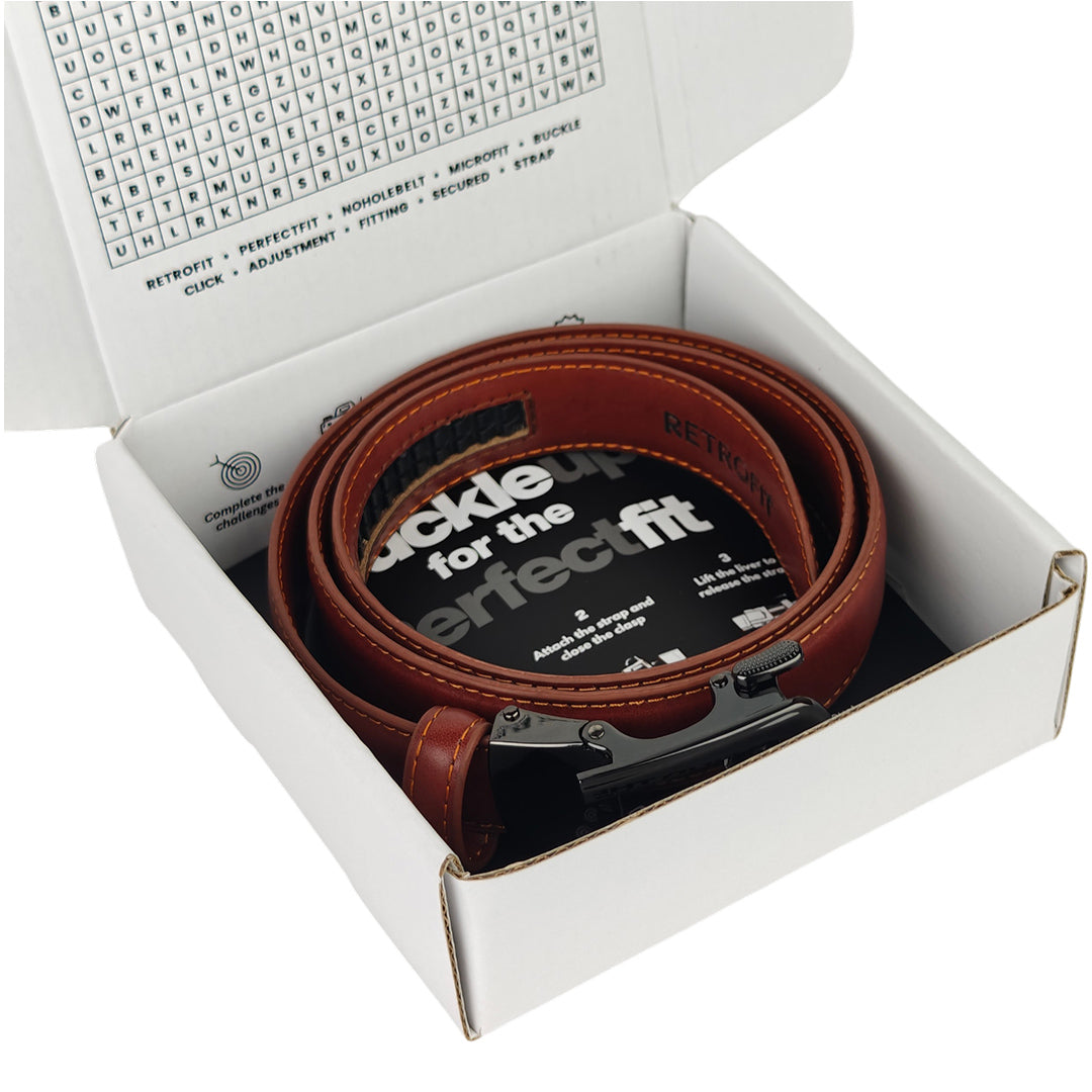 Noir Dune Rust - No Hole Slim Belt