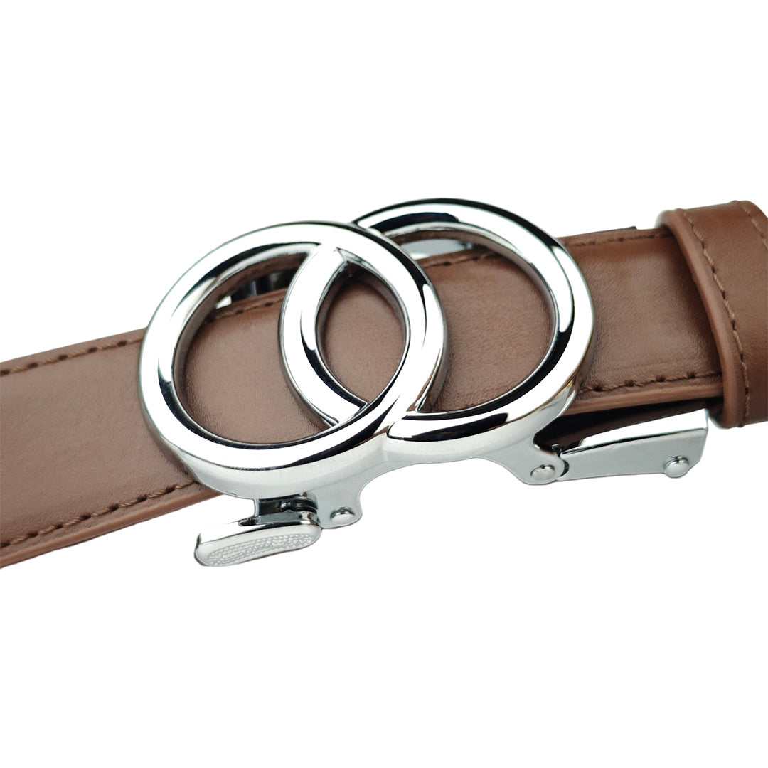 Chrome halo Mocca- No Hole Slim Belt