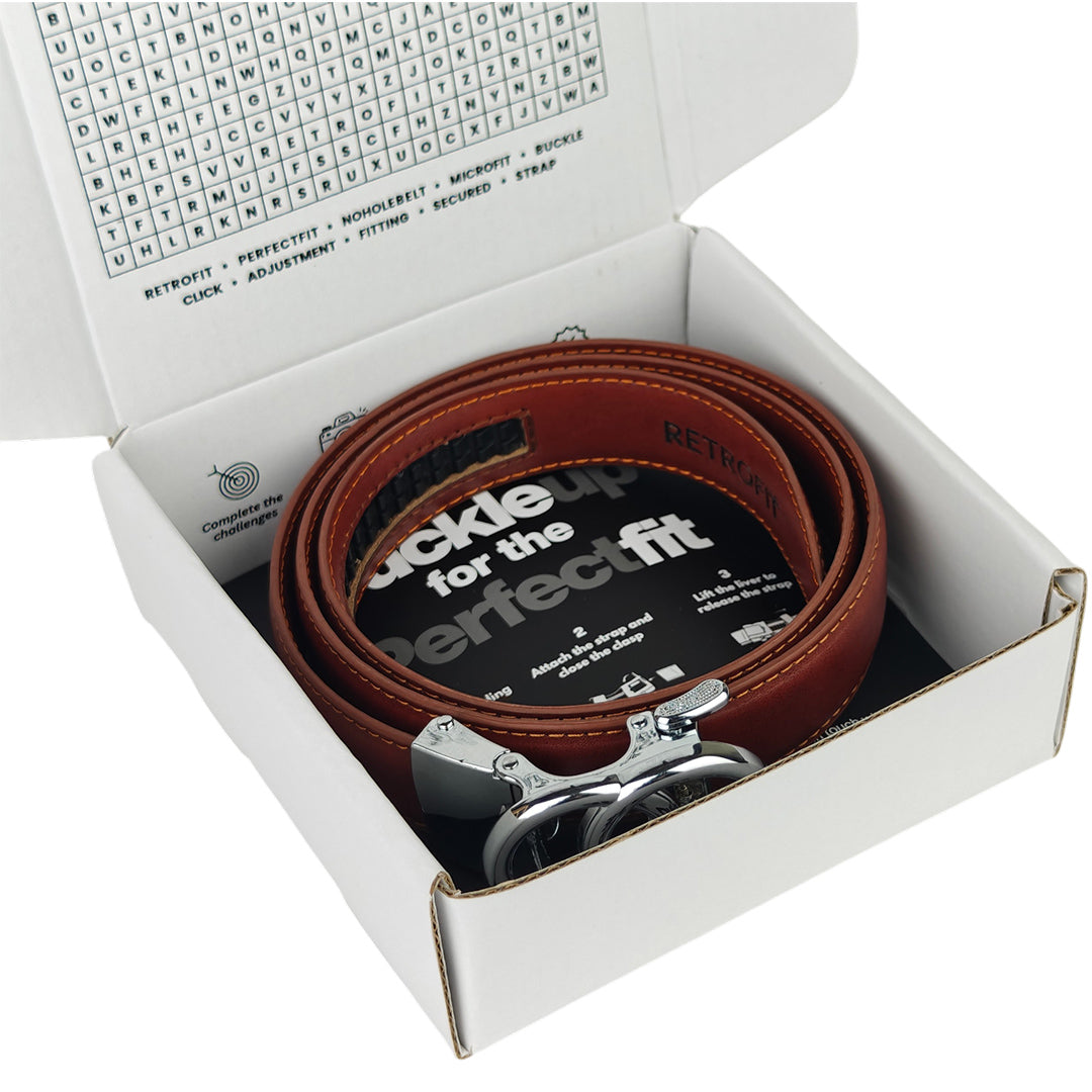 Chrome Halo Rust - No Hole Slim Belt