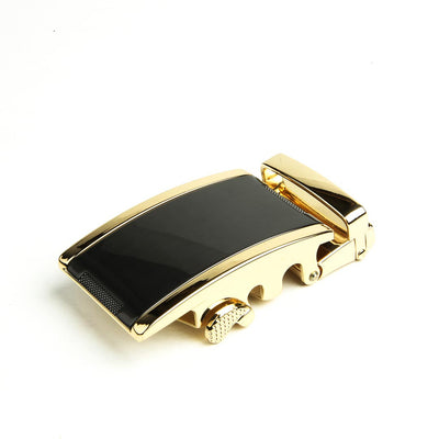 Gold Black micro-adjustable belt buckle