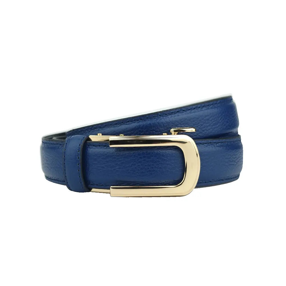 Gold Dune Sapphire- No Hole Slim Belt