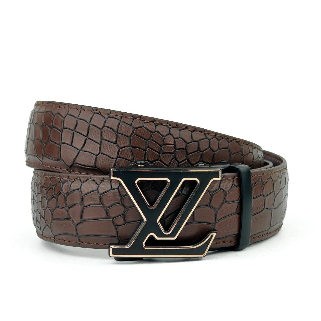 LV- Top Grain No Hole Leather Belt