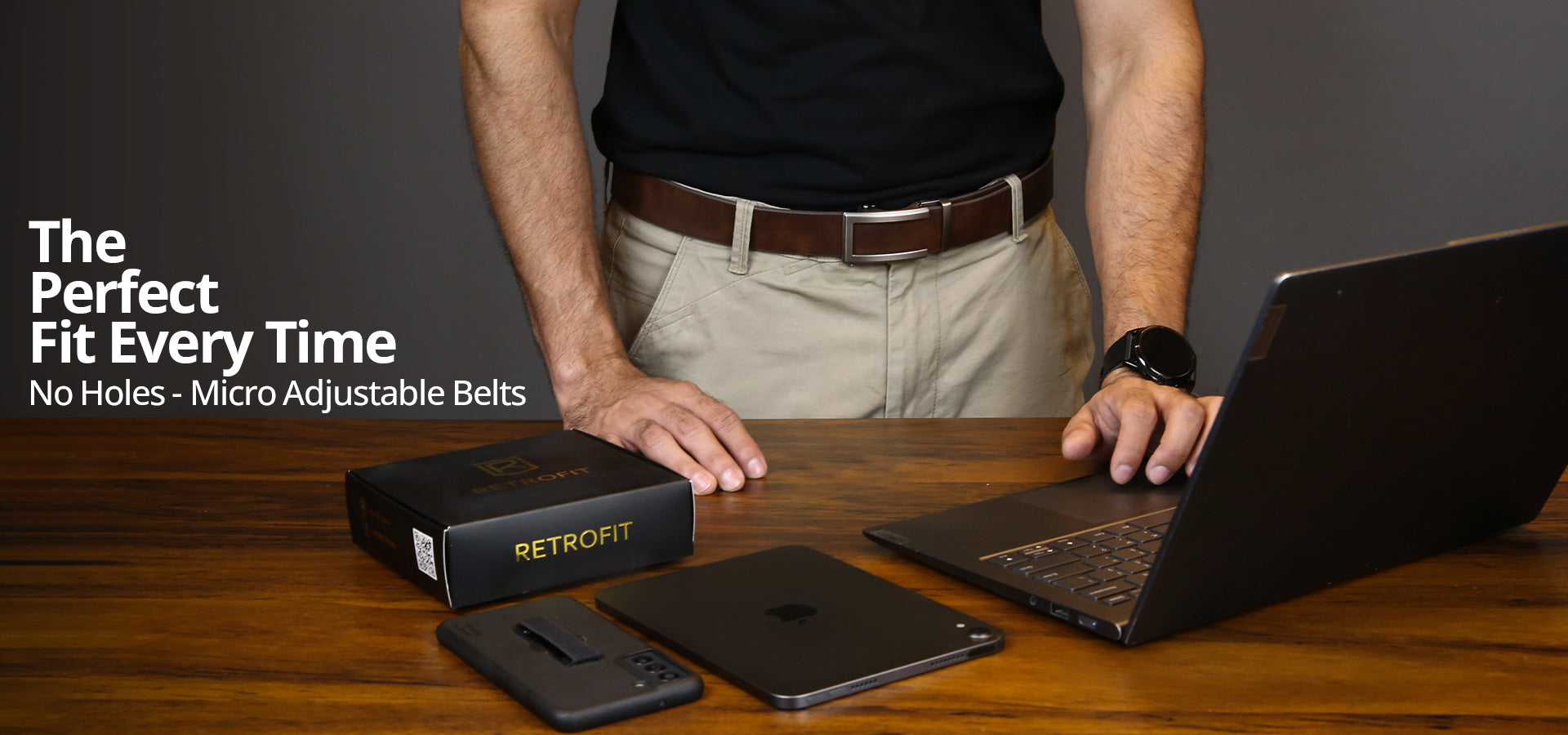 buy No hole micro adjustable leather belts in pakistan. Automatic belts that gives perfect fit with ratchet strip.