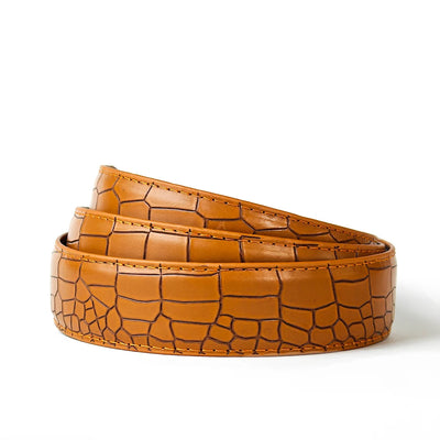 Mustard Crocodile - Top Grain Leather