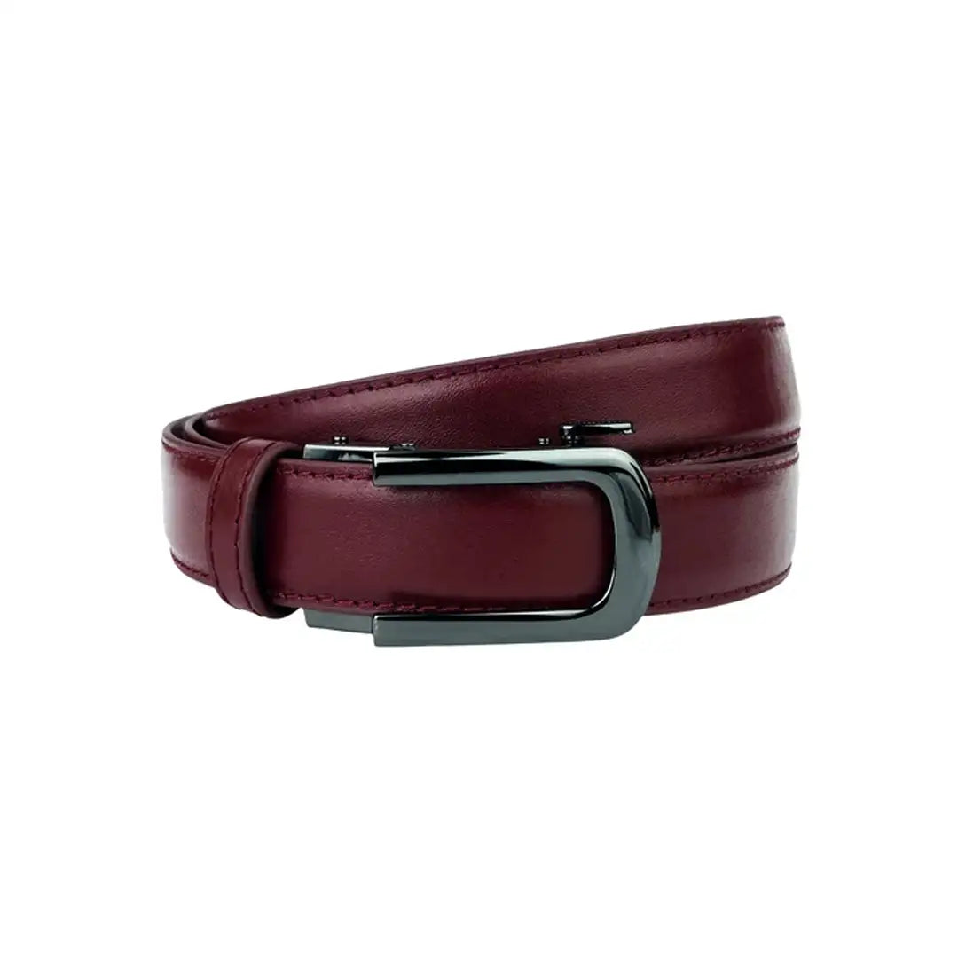 Noir Dune Burgundy - No Hole Slim Belt