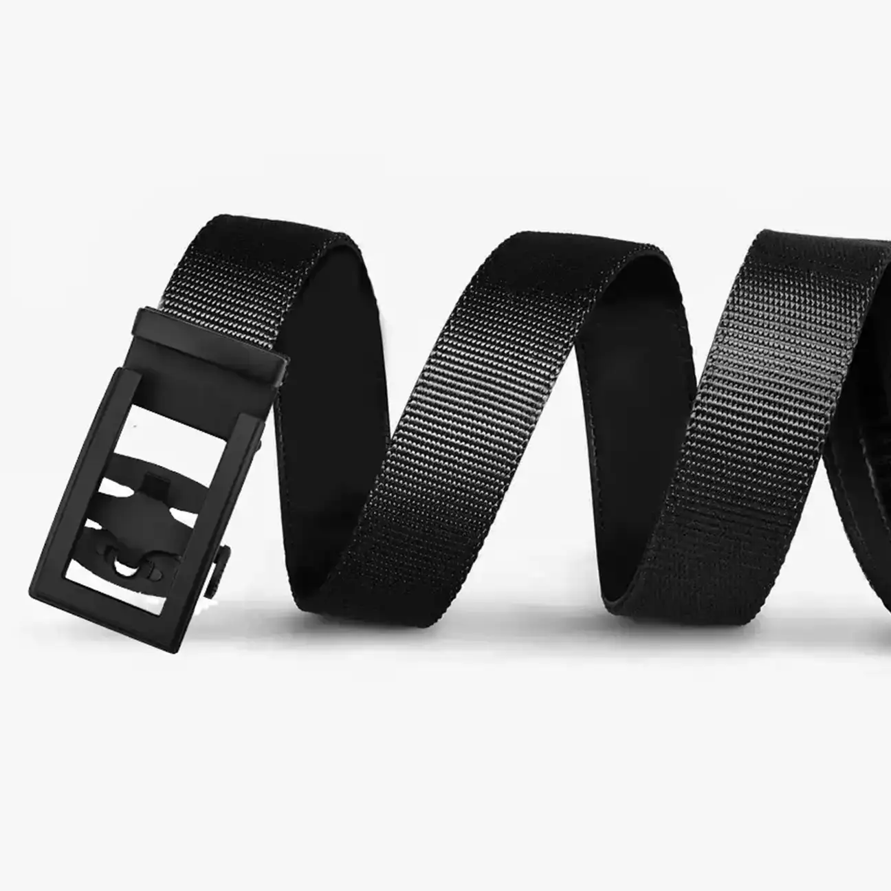 Classic Black- No-Hole Nylon Belt