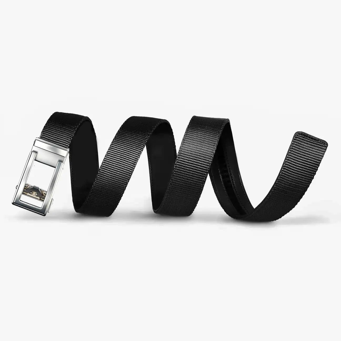 Classic Silver-No-Hole Nylon Belt