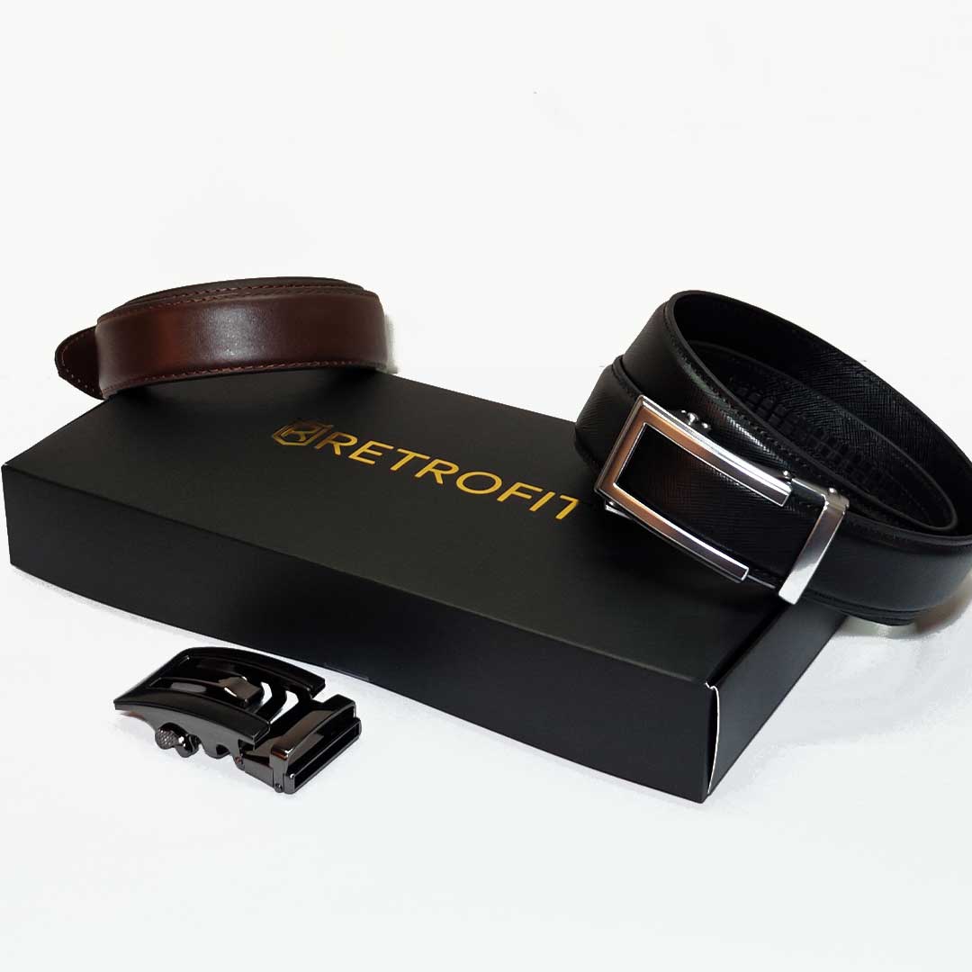 Gift Box 2 - Plain and Textured Italian Leather Belts