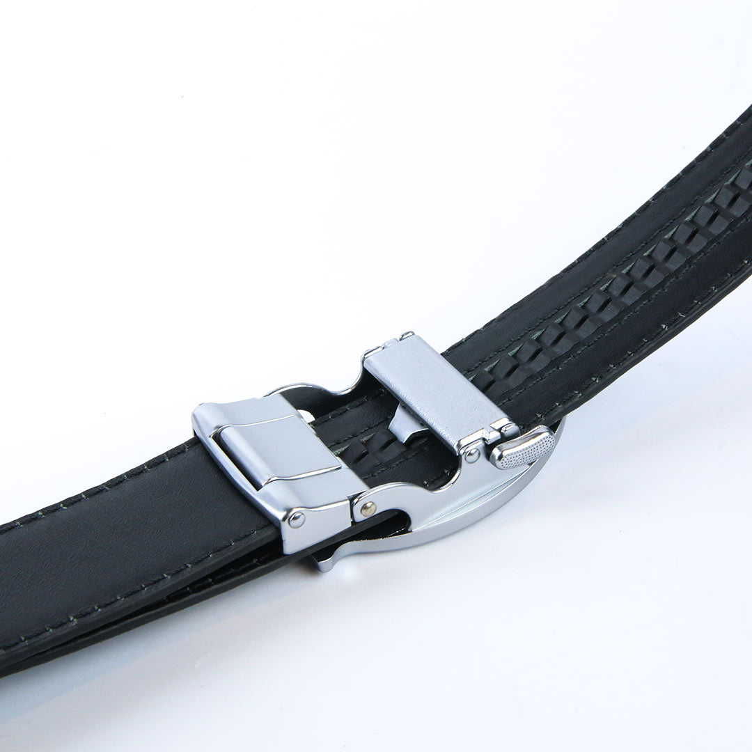 Curvy Silver- Top Grain Leather Black