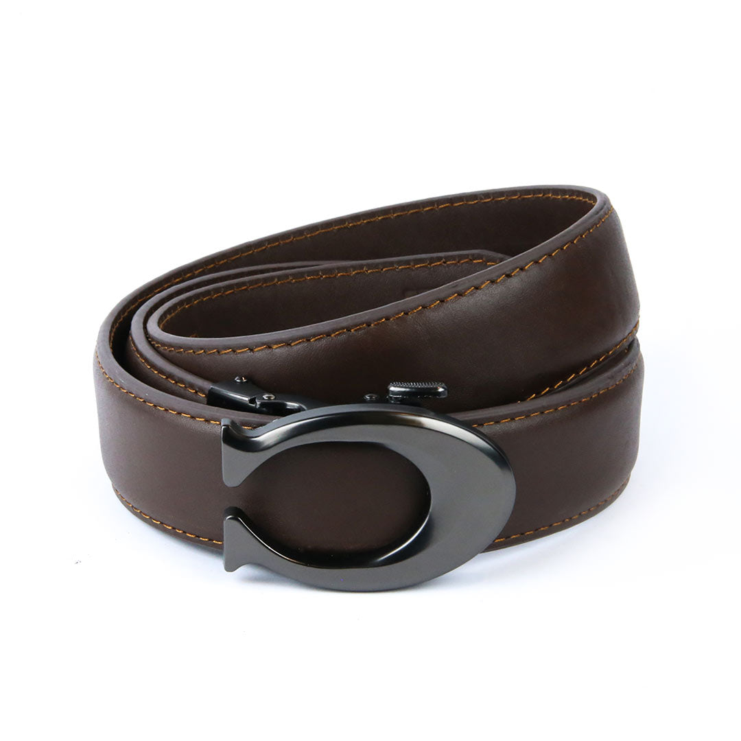 Curvy Charcoal - Top Grain Leather Brown