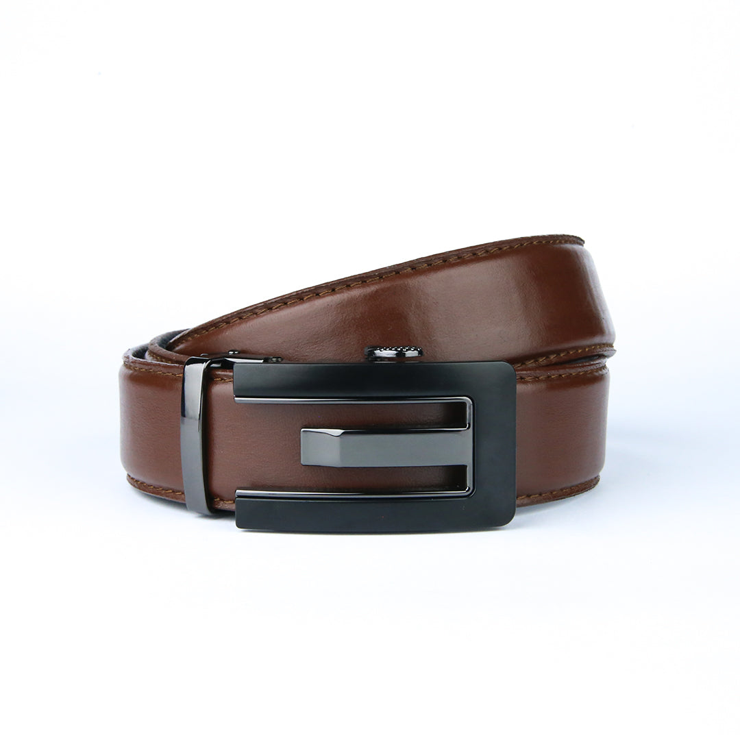 Charlie Black - Top Grain No Hole Leather Belt
