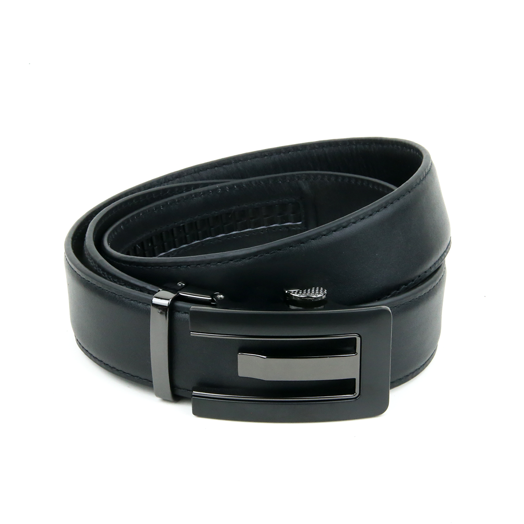 Charlie Black - Top Grain No Hole Leather Belt