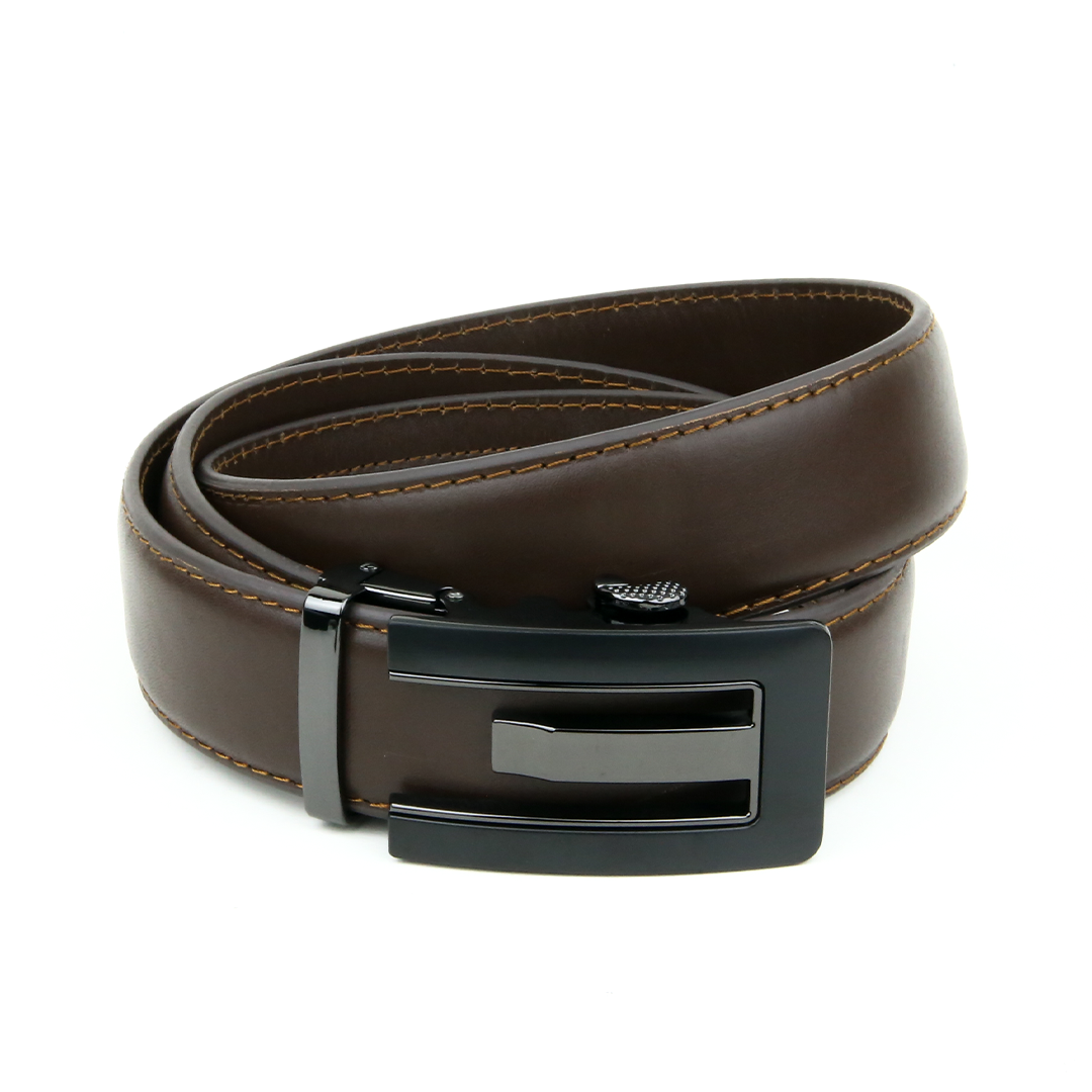 Luxury Men’s No Hole Leather Belt in Pakistan, Automatic Micro Adjustable leather belts 