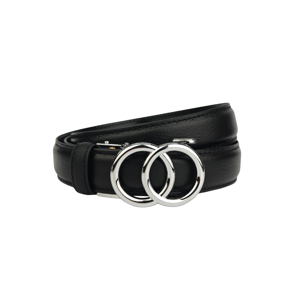 Chrome Halo Black- No Hole Slim Belt