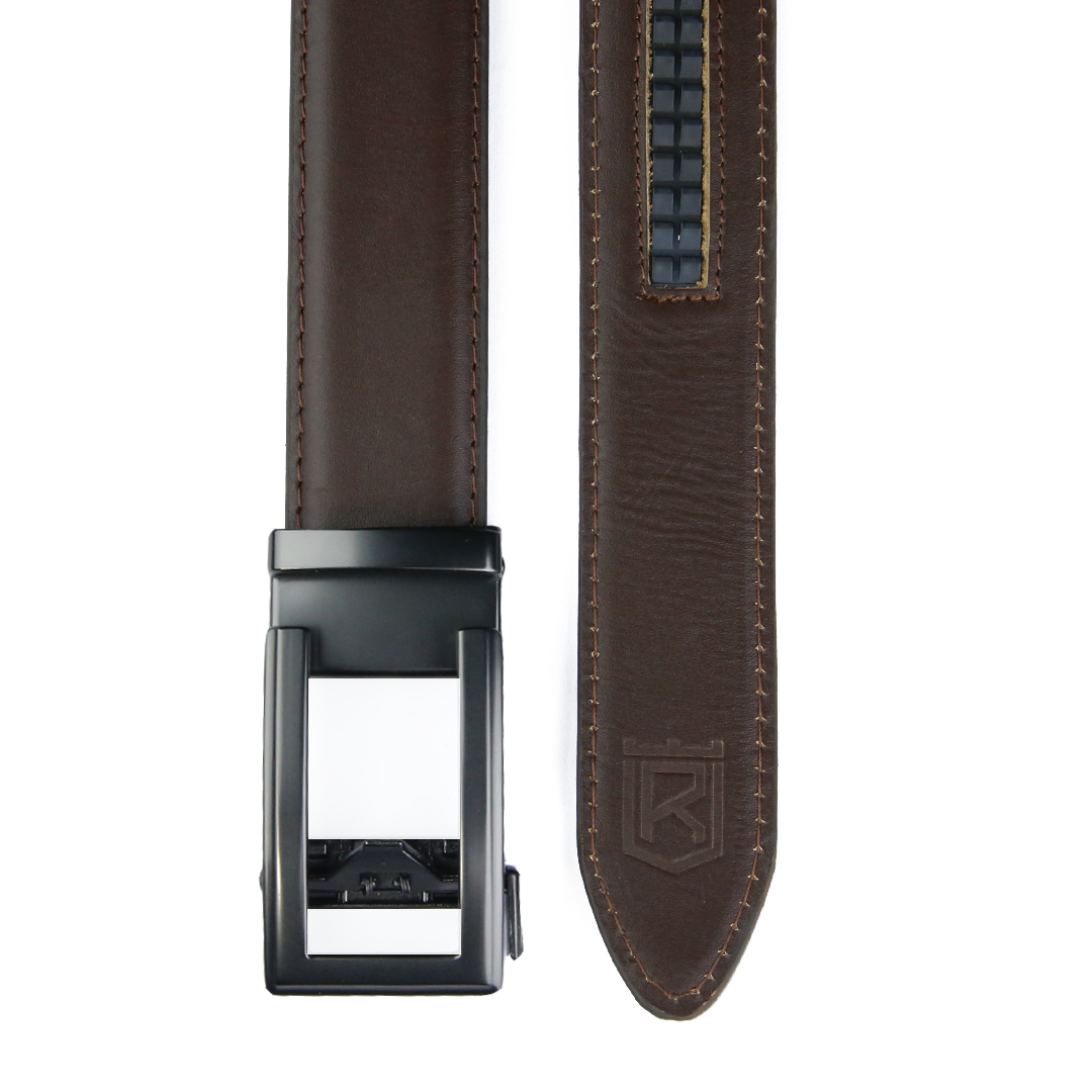 Classic Charcoal - Top Grain No Hole Leather Belt