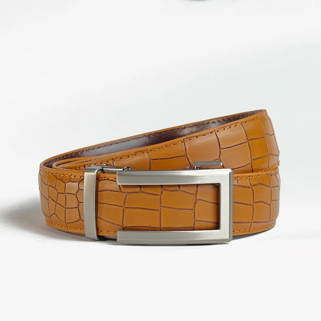 Classic Silver - Top Grain No-Hole Leather Belt