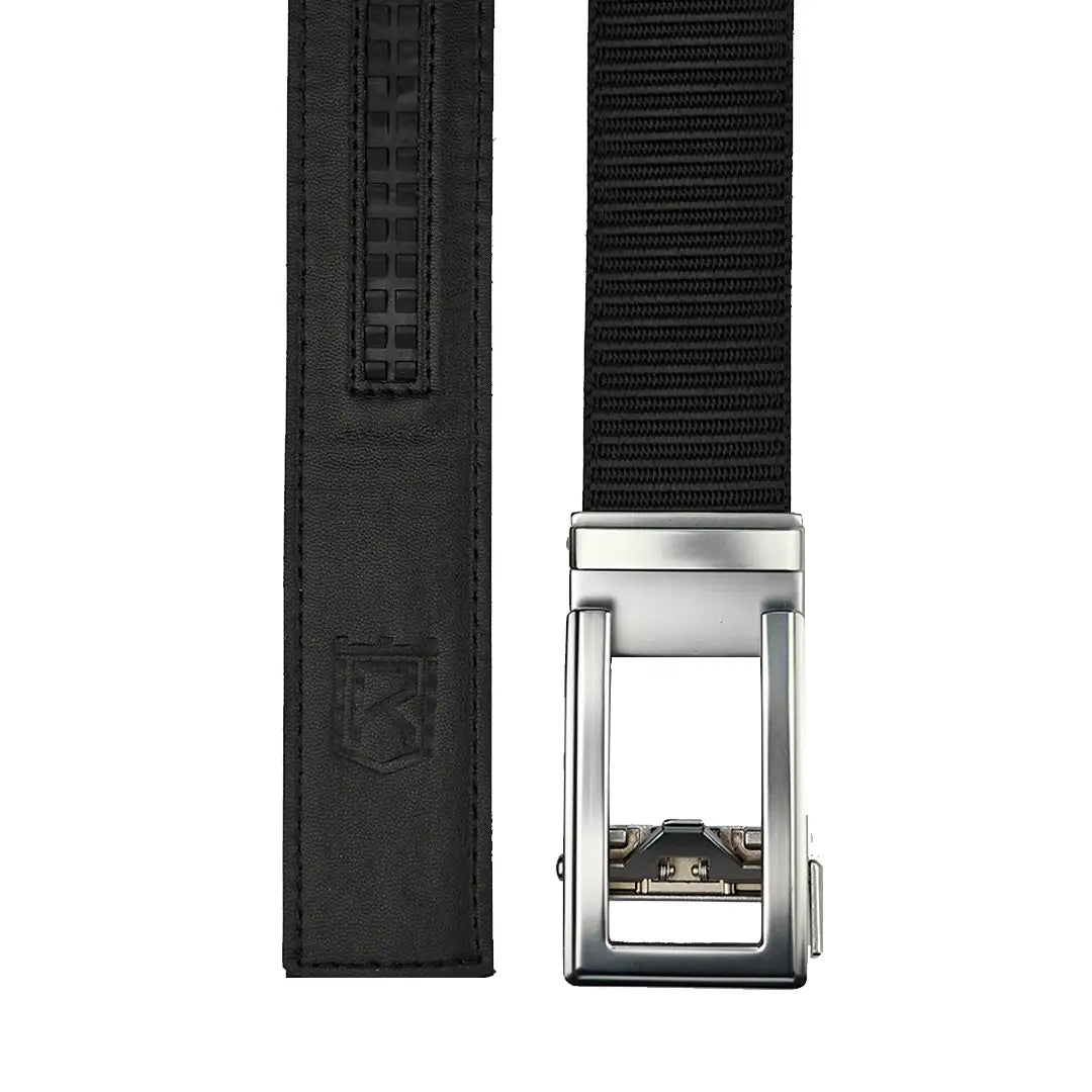 Classic Silver-No-Hole Nylon Belt