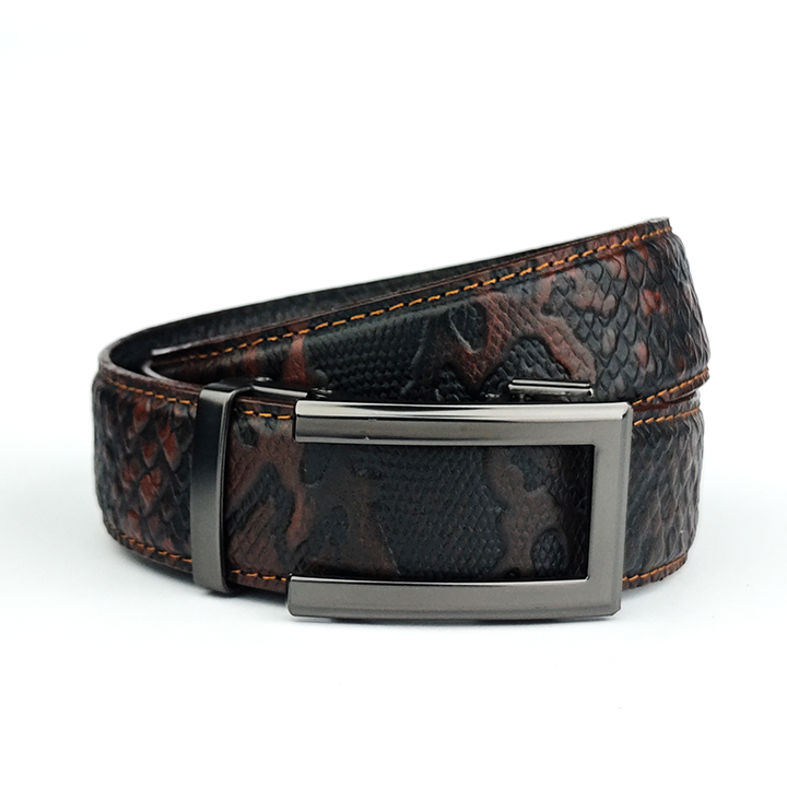 Classic Charcoal - Top Grain No Hole Leather Belt