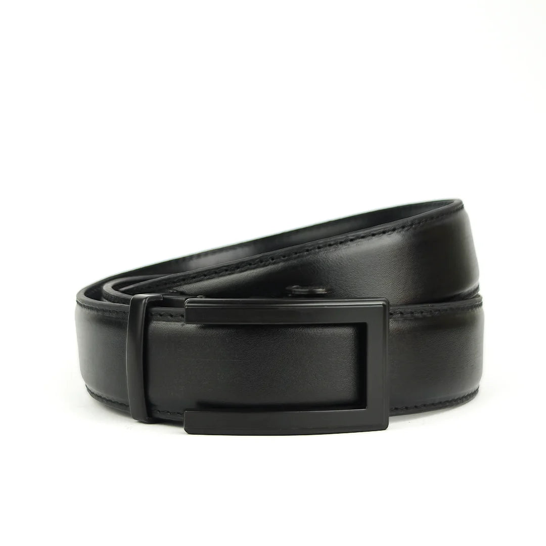 Classic Black - Top Grain No Hole Leather Belt