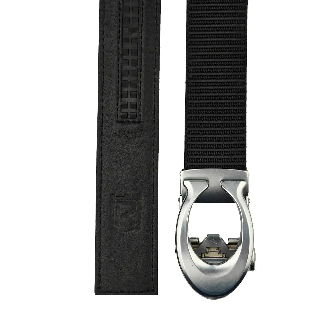 Curvy Silver- No-Hole Nylon Belt
