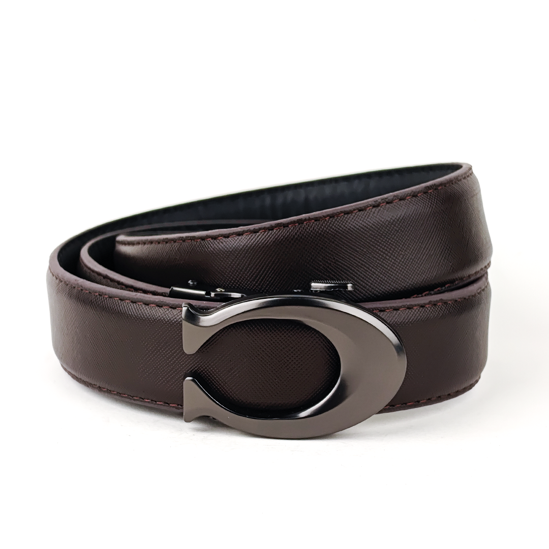 Curvy Charcoal- Genuine Leather Tan Brown