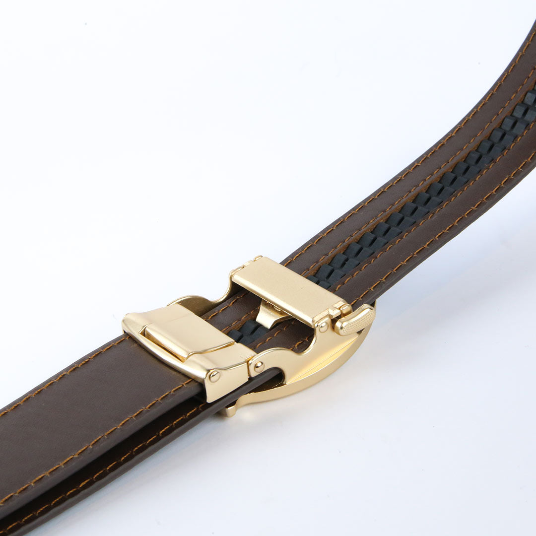 Curvy Gold- Top Grain Leather Brown