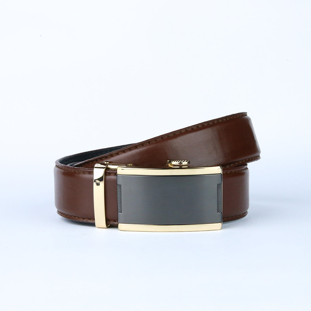 Traditional Gold - Top Grain No Hole Leather Belt
