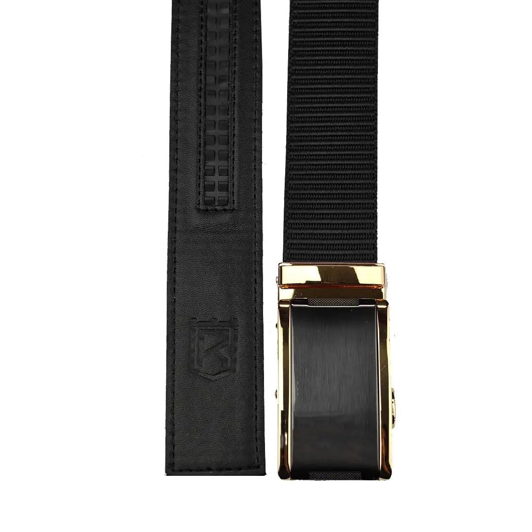 Traditional Gold - No-Hole Nylon Belt