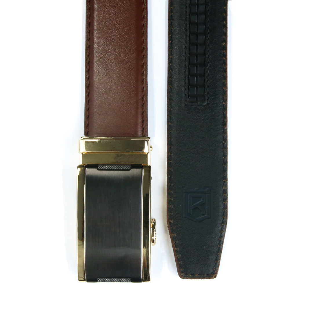 Traditional Gold - Top Grain No Hole Leather Belt