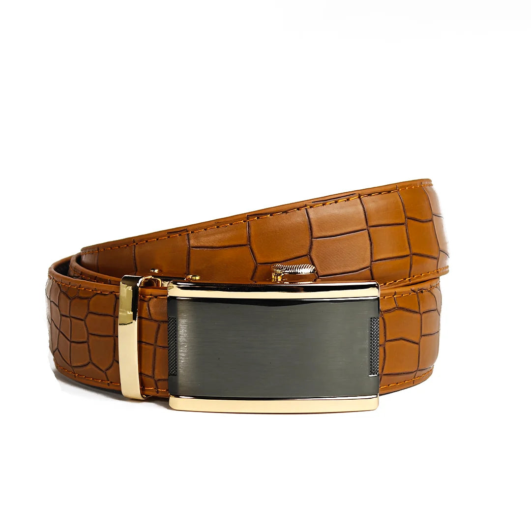 Traditional Gold - Top Grain No Hole Leather Belt