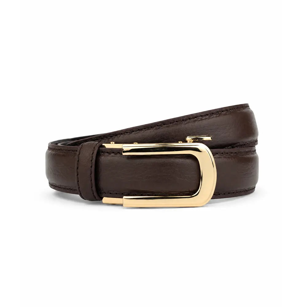 Gold Dune Moca- No Hole Slim Belt
