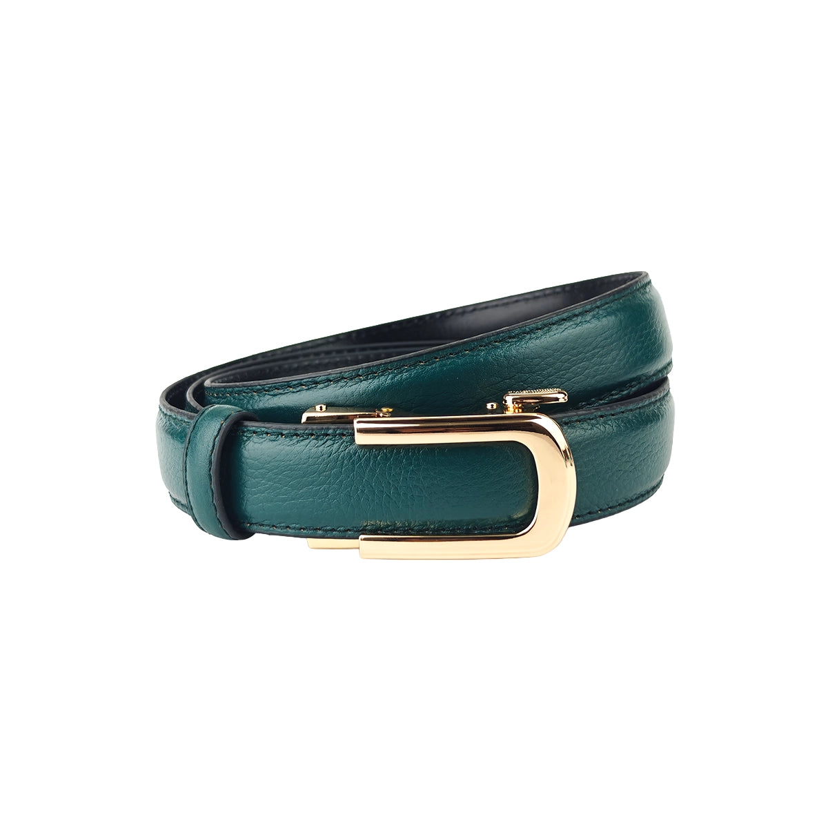 Noir gold Emerald - No Hole Slim Belt
