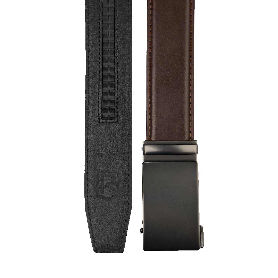 Gun Metal - Top Grain No Hole Leather Belt